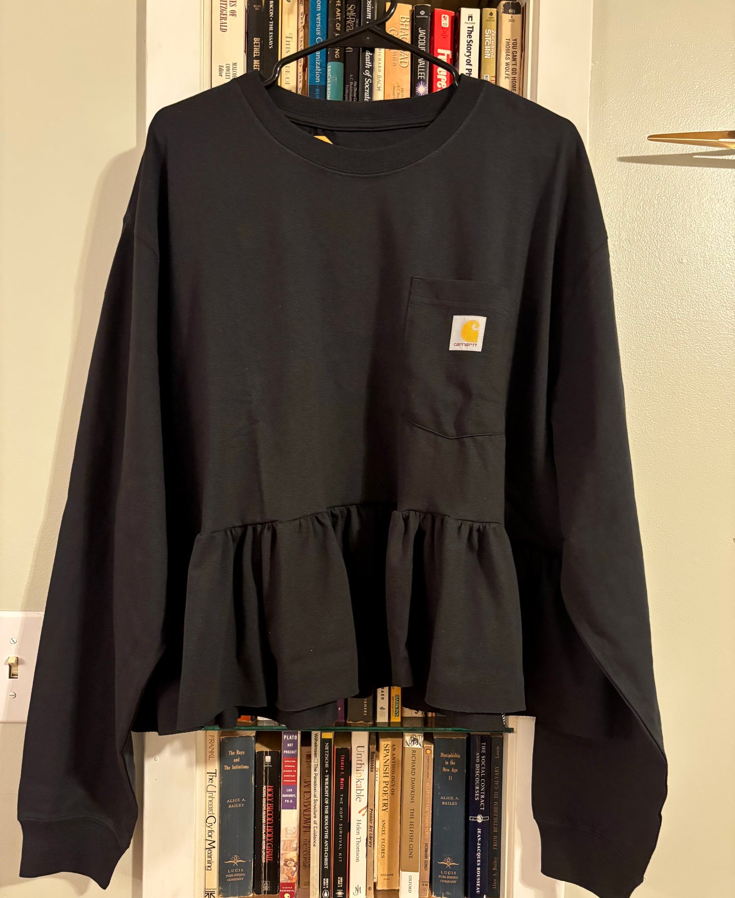 Long Sleeve Single Ruffle Plus Size