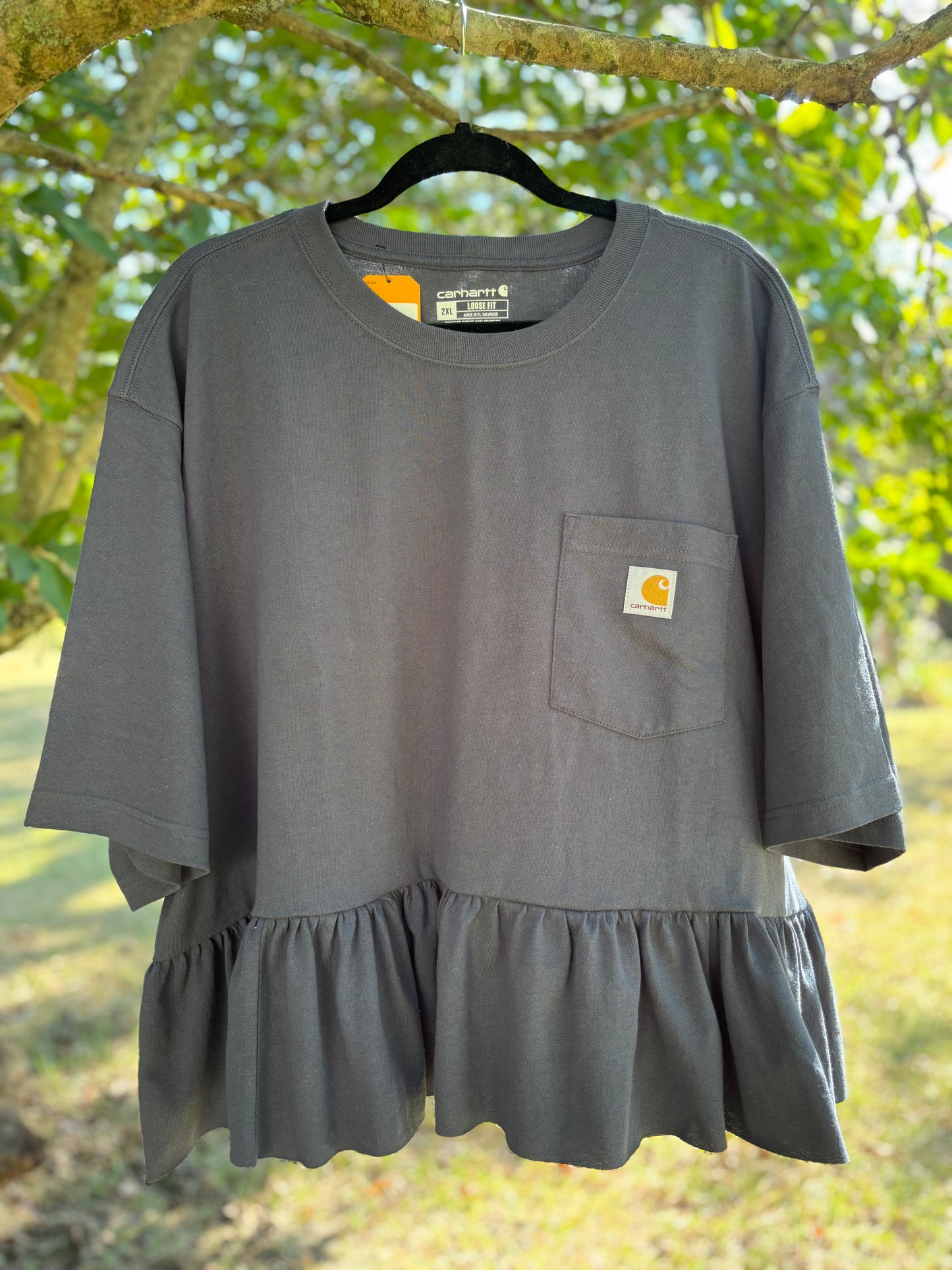 Short Sleeve Single Ruffle Plus Size