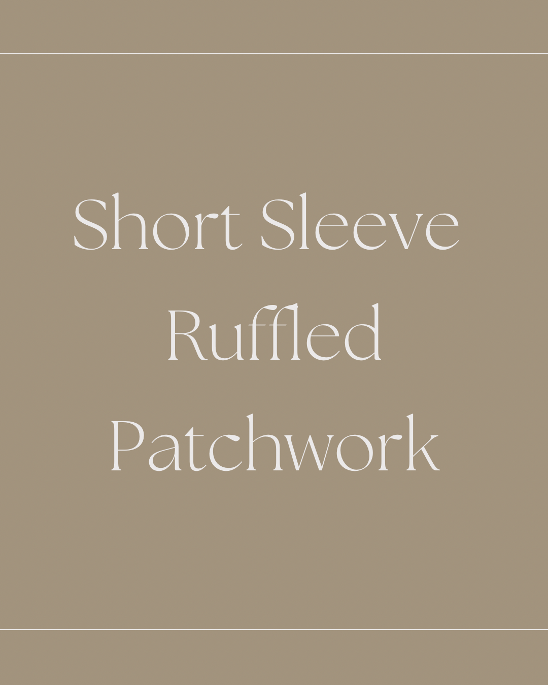 Short Sleeve Patchwork