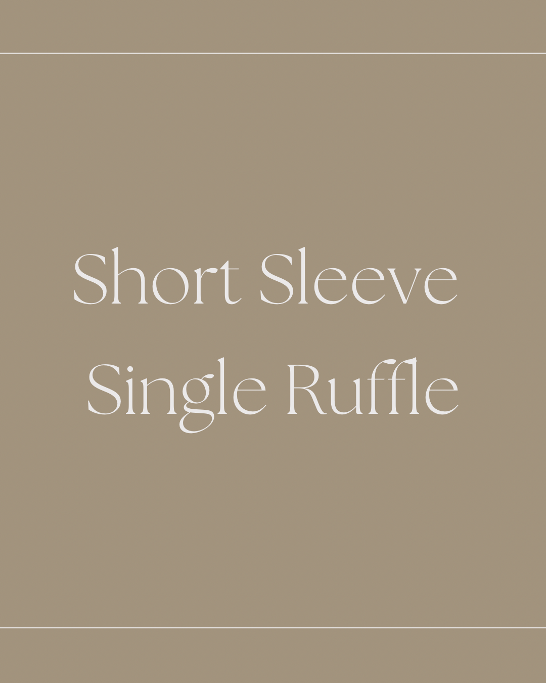 Short Sleeve Single Ruffle