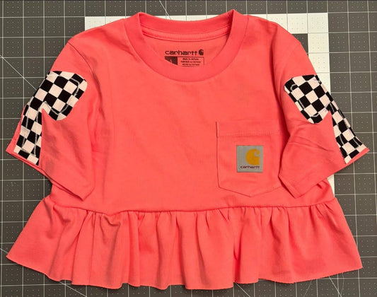 Kids Short Sleeve Single Ruffle Bow Sleeve