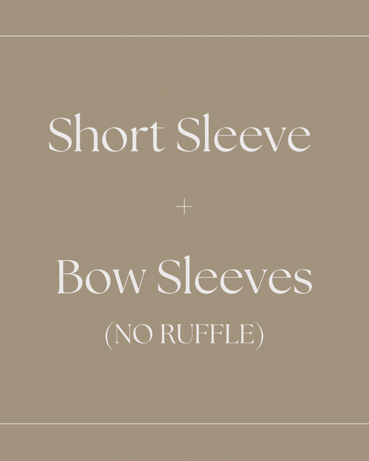 Short Sleeve NO RUFFLE Bow Sleeve Plus Size